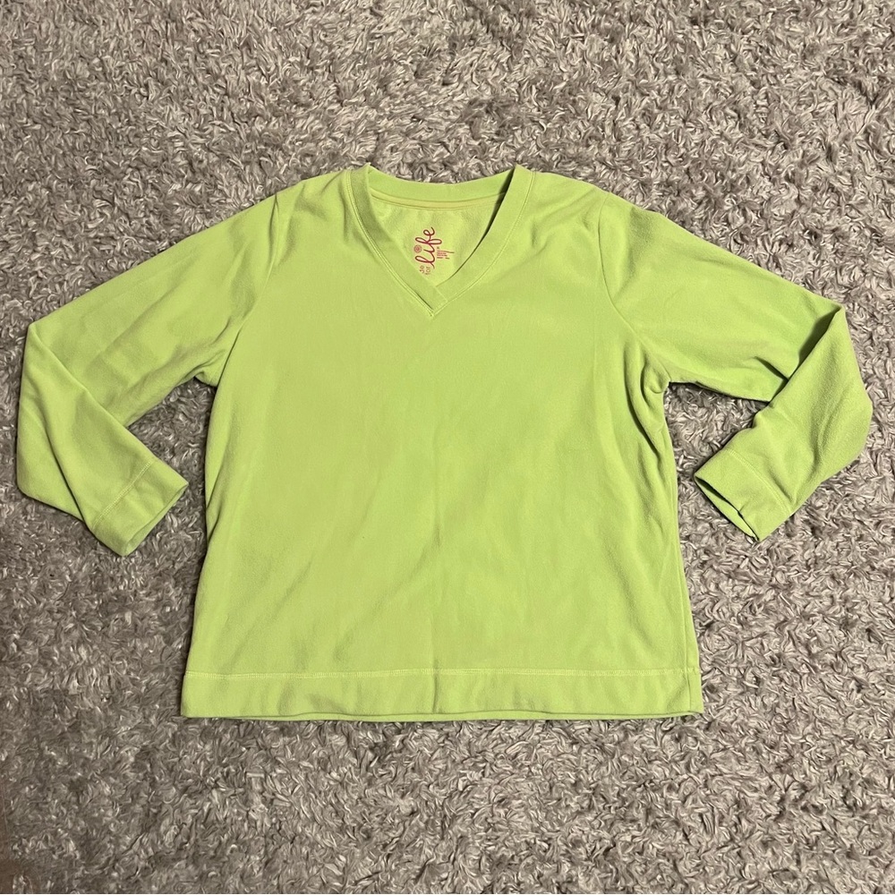 Lime green long sleeve top